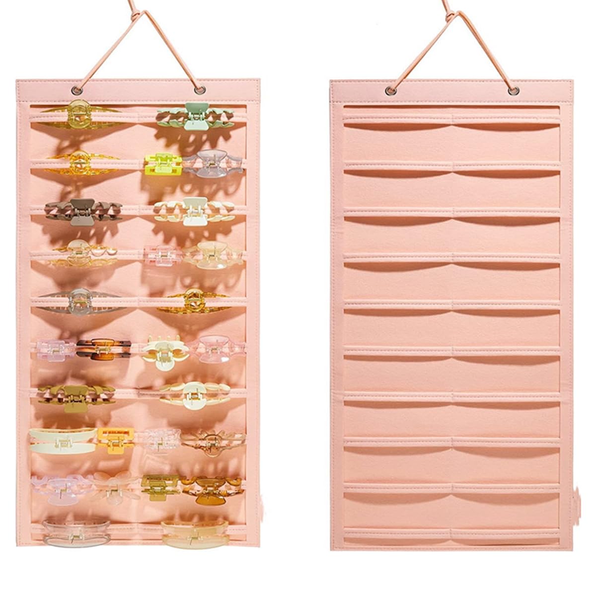 HASTHIP Hanging Hair Claw Clip Holder Organizer for Women Girls, Claw Hair Clips Storage Organizer for Wall, Door - Hair Banana Barrettes Jaw Clips Display Holder - Pink HASTHIP Hanging Hair Claw Clip Holder Organizer for Women Girls, Claw Hair Clips Storage Organizer for Wall, Door - Hair Banana Barrettes Jaw Clips Display Holder - Pink
